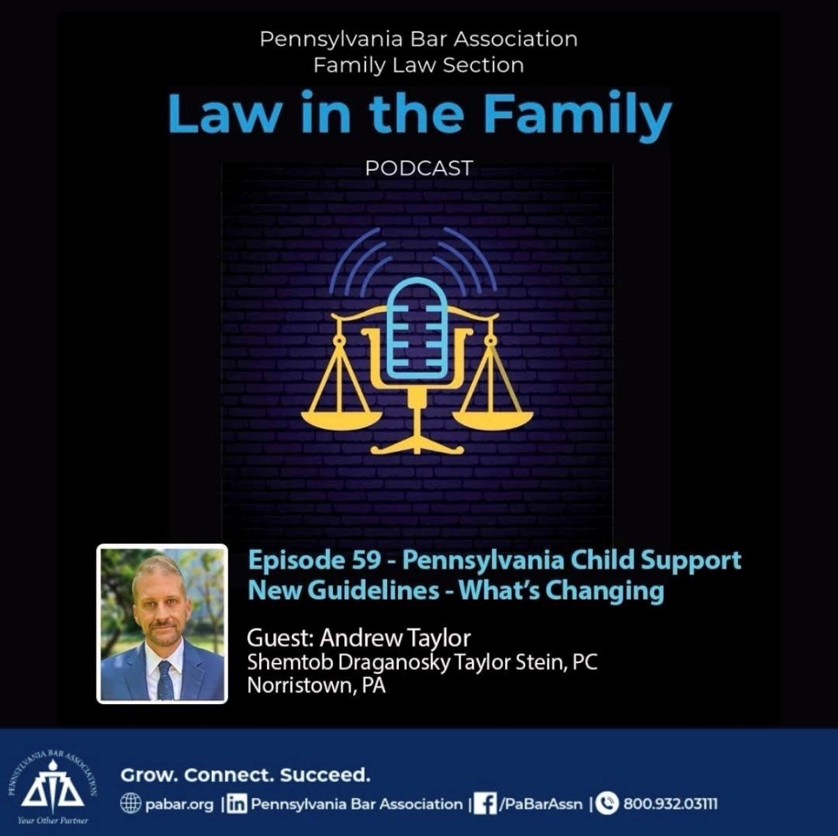 Image of the podcast image featuring Andrew D. Taylor, Esq.